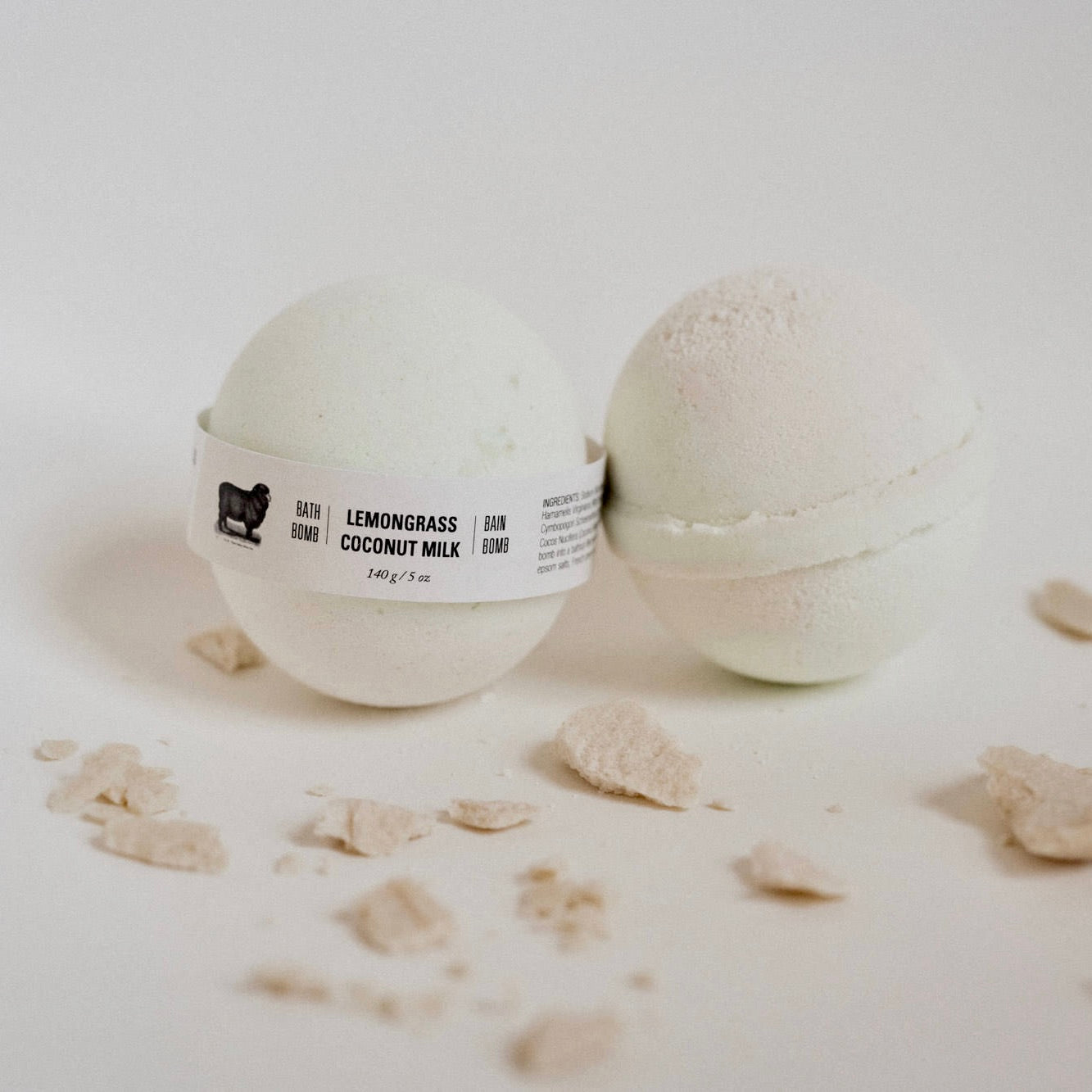 Lemongrass Coconut Milk Bath Bomb