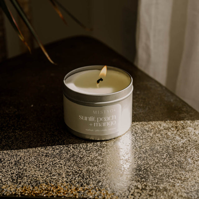 Sunlit Peach + Mango Candle