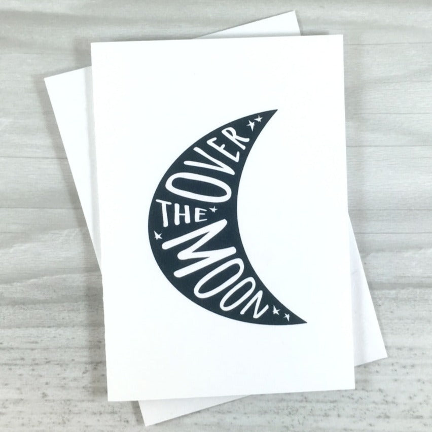 Over the Moon Congratulations Card